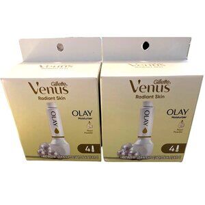 Gillette Venus Radiant Skin Olay Moisturizer 4 Pack For Soft Skin & Shaving, lot